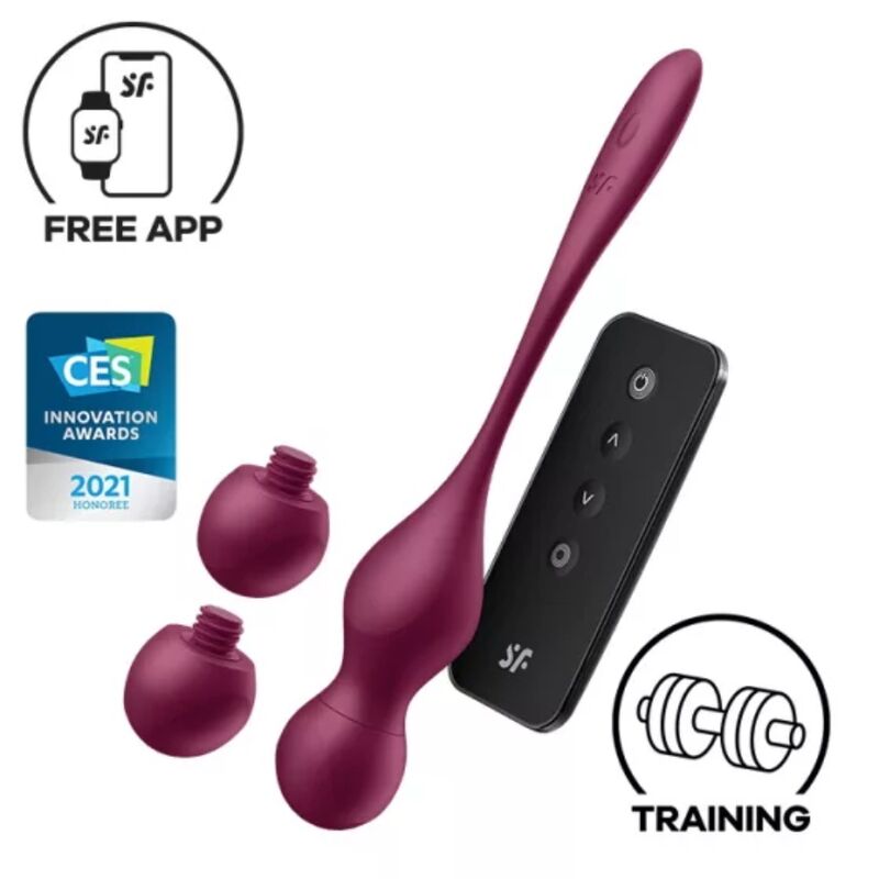 Satisfyer - Boules de Geisha Connectées Love Birds Vary - Rouge