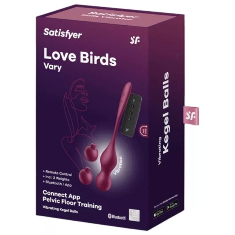 Satisfyer - Boules de Geisha Connectées Love Birds Vary - Rouge