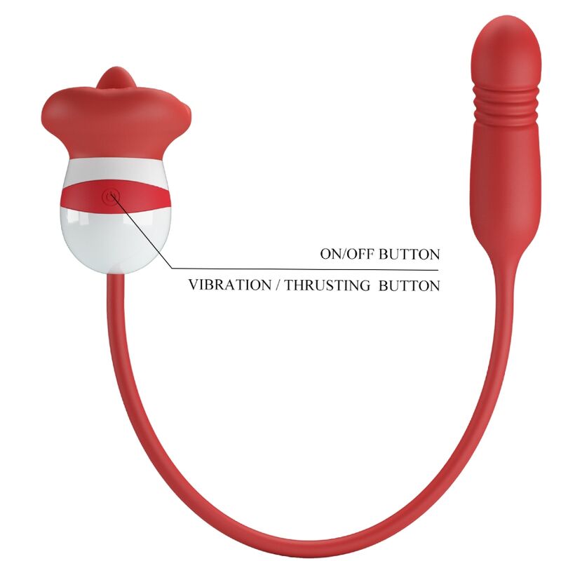 Pretty Love – Stimulateur Féminin Forme Bouche Ashlynn - Rouge