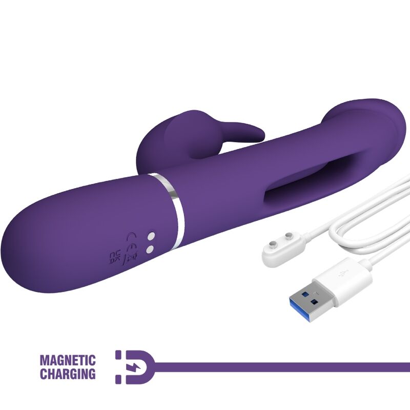 Pretty Love – Vibromasseur double stimulation multifonction 3 en 1 – Violet