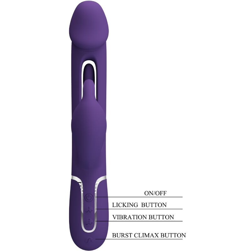 Pretty Love – Vibromasseur double stimulation multifonction 3 en 1 – Violet
