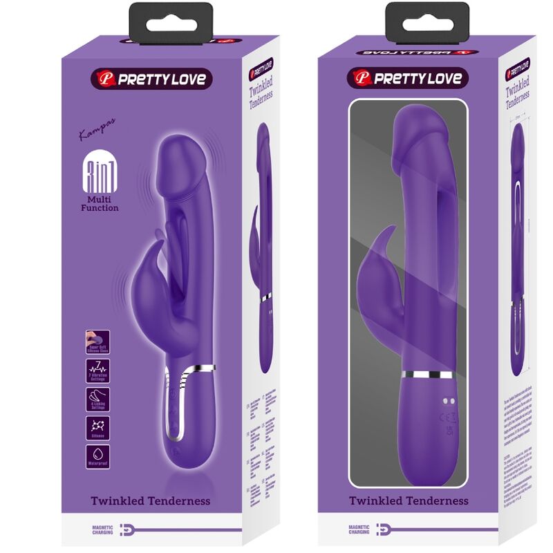 Pretty Love – Vibromasseur double stimulation multifonction 3 en 1 – Violet