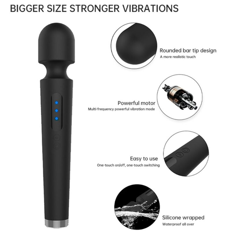 Armony - Masseur wand X Power Large - 7 modes de vibration - Noir
