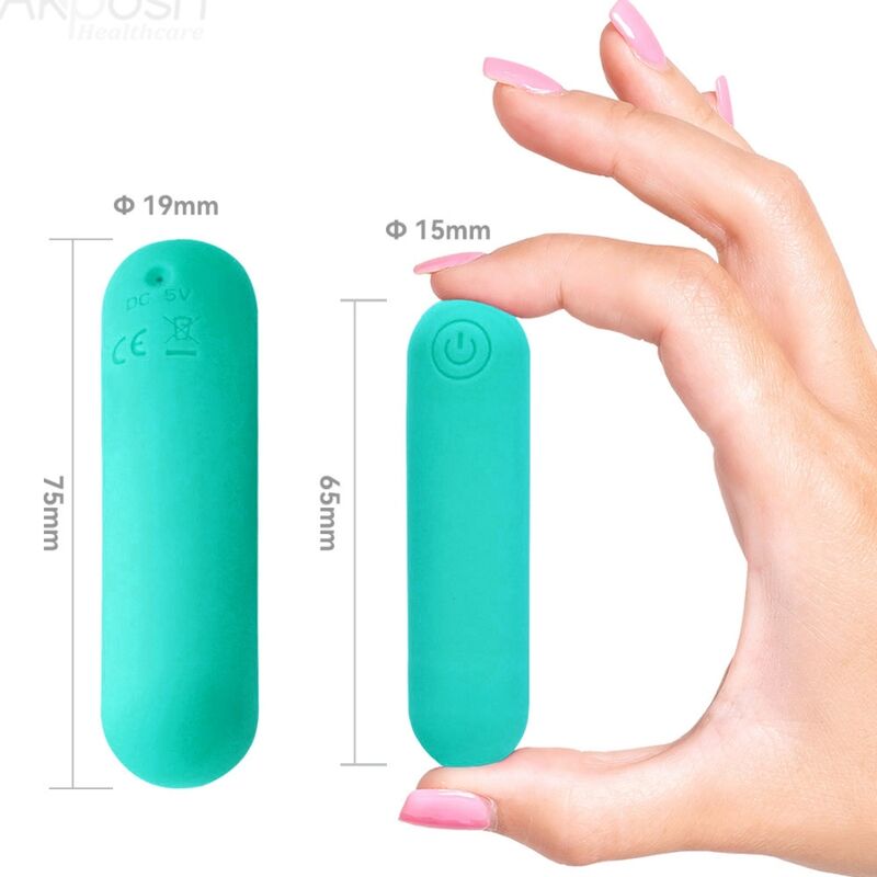 Armony - splash haha vibrateur bullet silicone 10 vibrations 75 x 19 cm vert