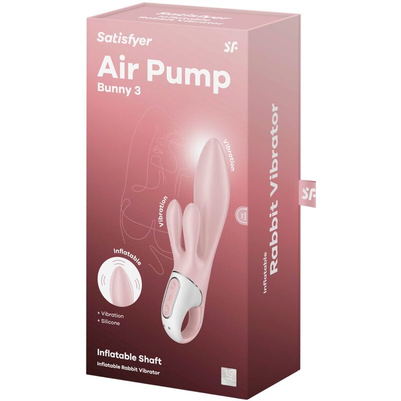 Satisfyer - Vibromasseur Rabbit Gonflable Air Pump Bunny 3 - Rose