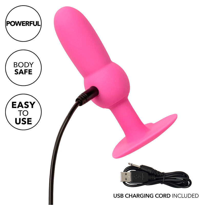 Calexotics - first time sonde anal plug perlée 10 vibrations rose