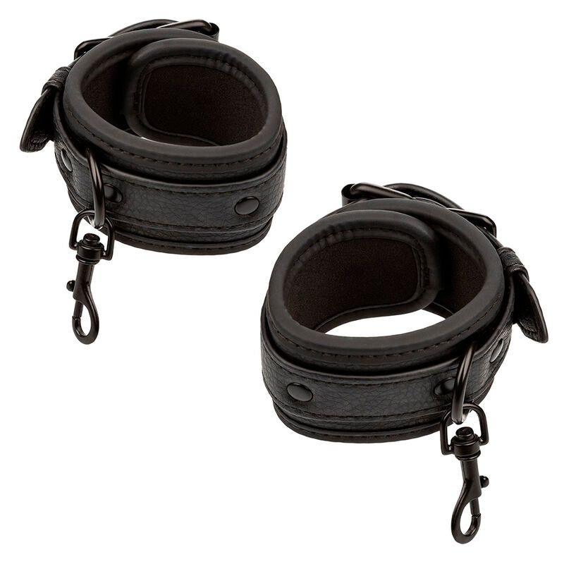 Calexotics – Connecteur Hogtie en X en Cuir Noir Ajustable