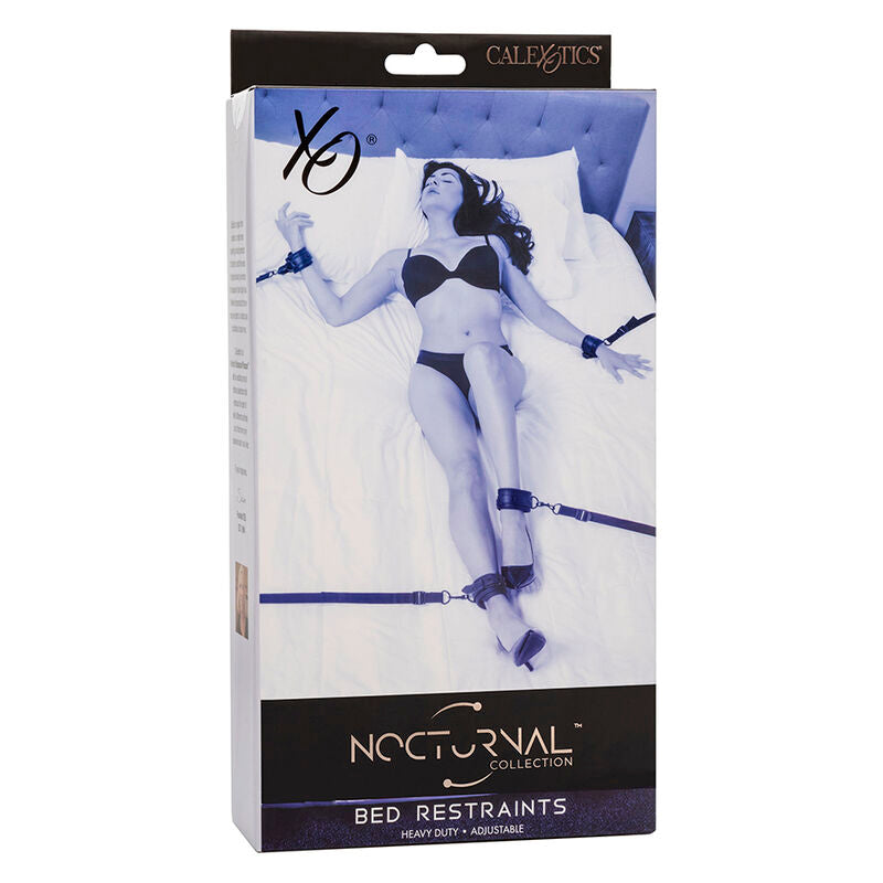 Calexotics - nocturnal ceinture de lit réglable en cuir noir