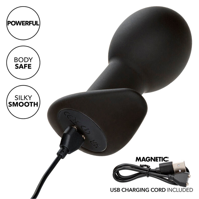 Plug Anal Vibrant Rock Bottom 10 Vibrations Noir - CalExotics