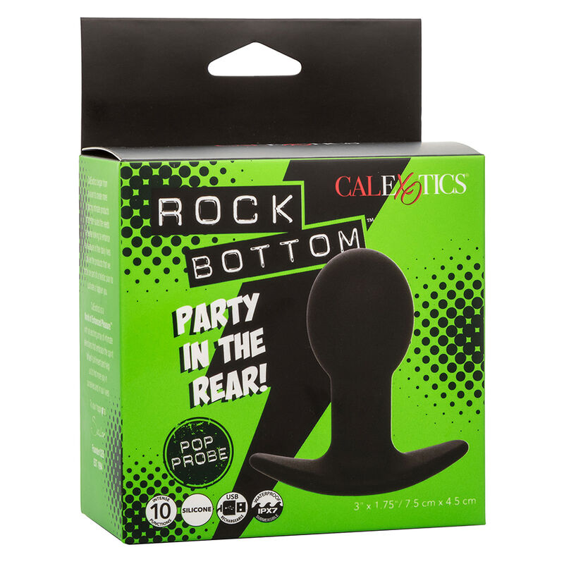 Plug Anal Vibrant Rock Bottom 10 Vibrations Noir - CalExotics