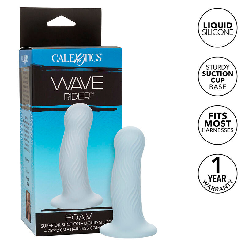 Calexotics - wave rider plug anal en mousse bleu
