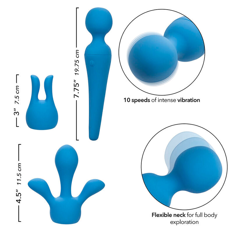 Calexotics - Kit Masseur personnel Couture 10 vitesses de vibration - Bleu