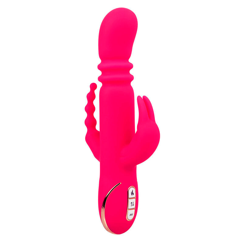 Calexotics – Vibromasseur Rabbit Jack Fantasy Triple Étanche & Chauffant Rose