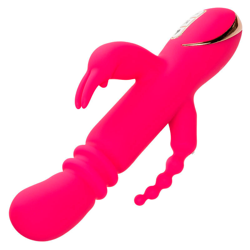 Calexotics – Vibromasseur Rabbit Jack Fantasy Triple Étanche & Chauffant Rose