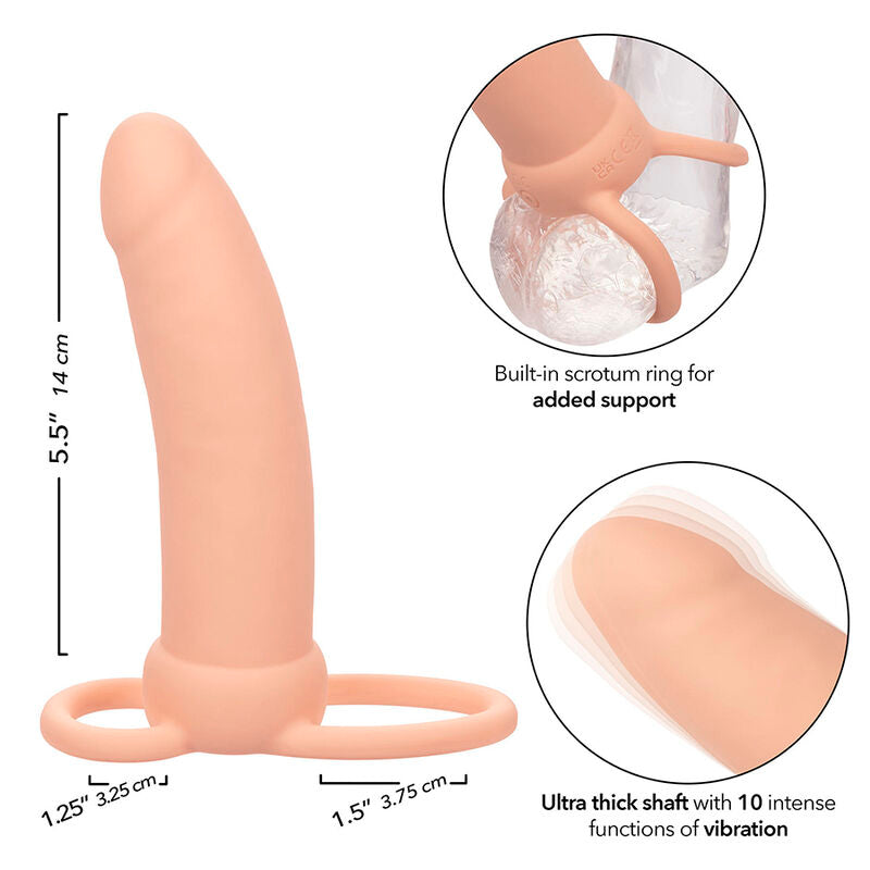 Calexotics - maxx thick double pénétrateur 10 vibrations chair