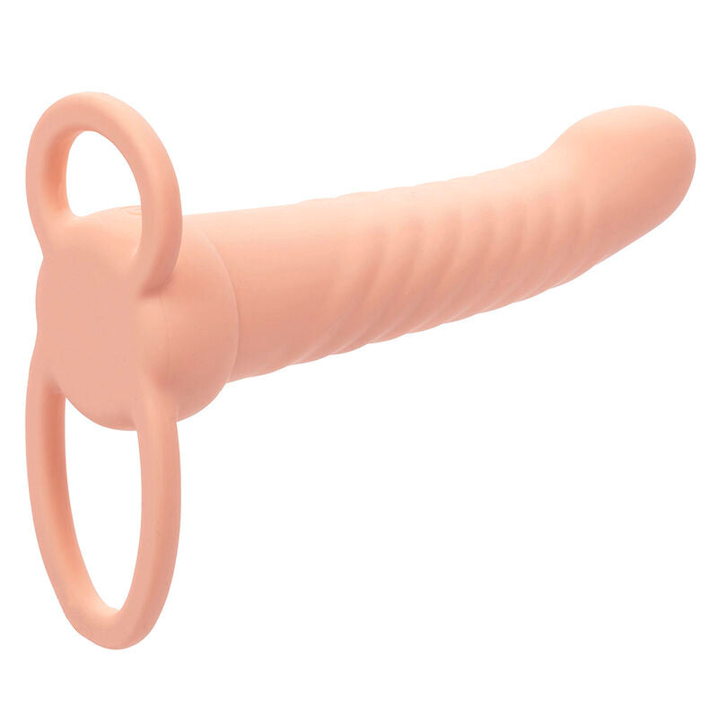 Pénétrateur Double Vibrant Maxx Nervuré Flesh - Calexotics