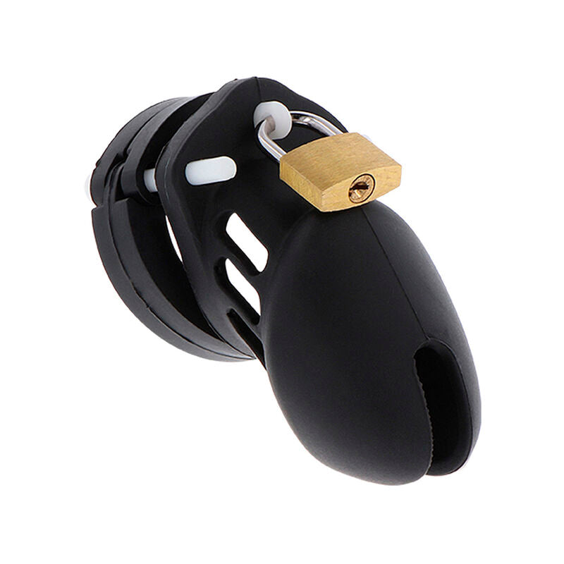 Hidden Desire Cage de chasteté pour homme en silicone noire Taille S