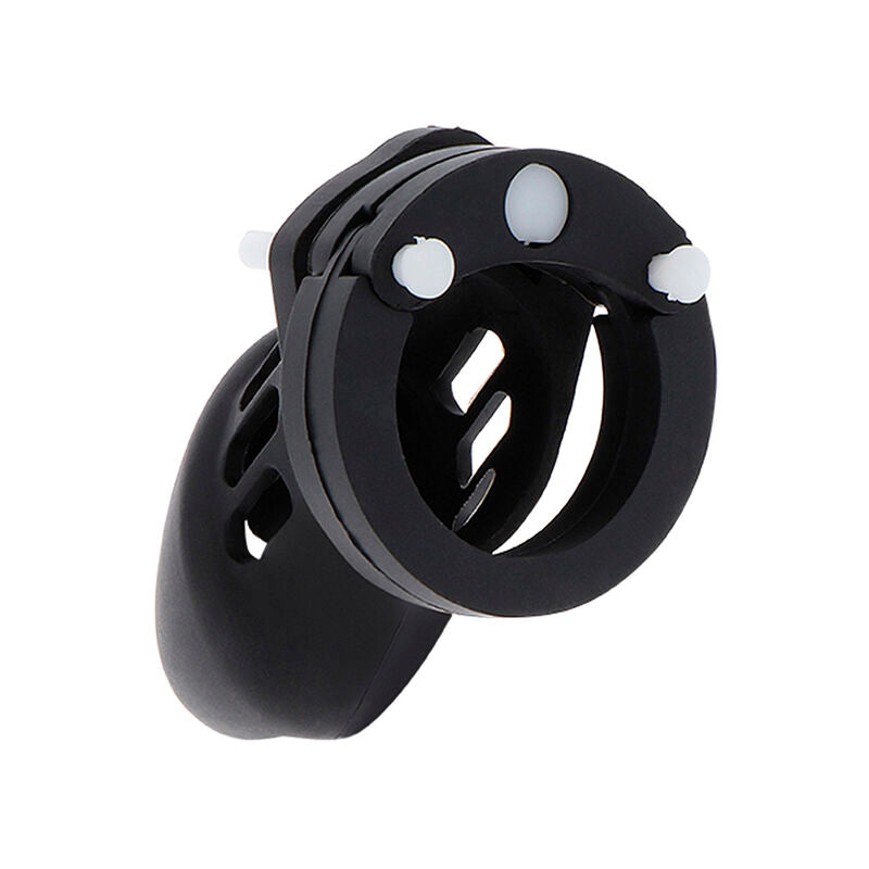 Hidden Desire Cage de chasteté pour homme en silicone noire Taille S