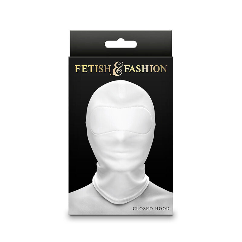 Fetish & Fashion – Cagoule en nylon blanche fermée Closed Hood