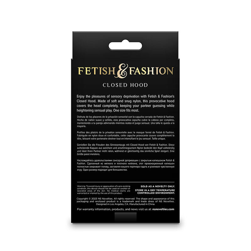 Fetish & Fashion – Cagoule en nylon blanche fermée Closed Hood