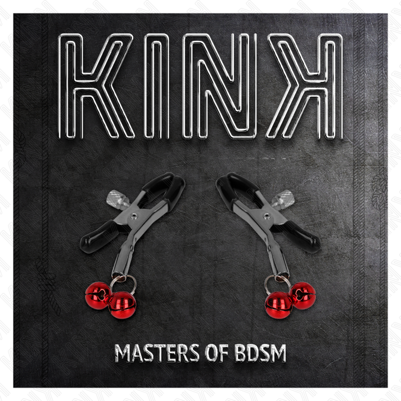 KINK – Pince à Seins réglables avec Double cloche Rouge