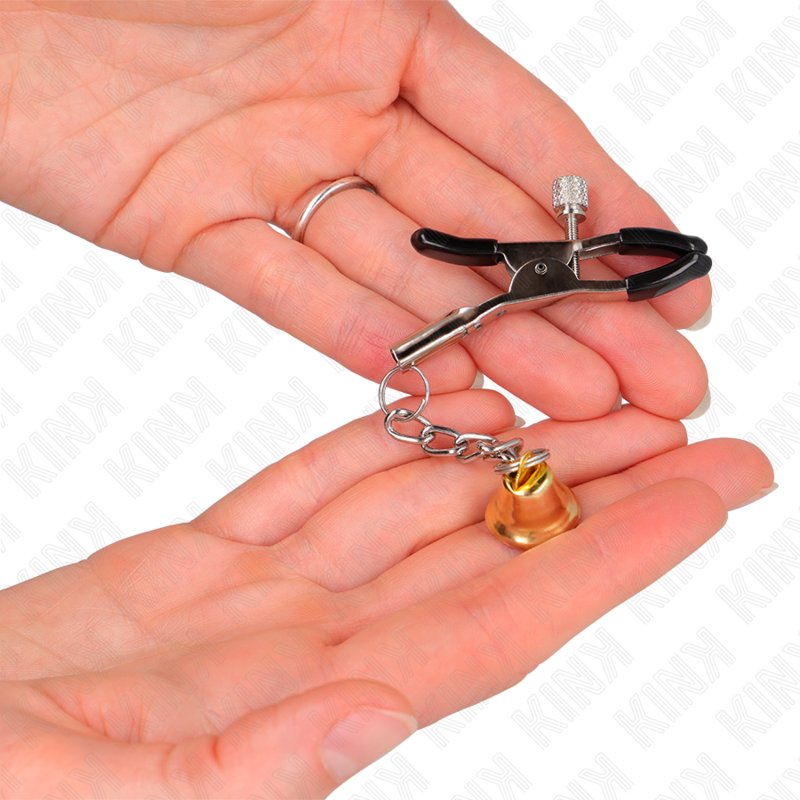 KINK – Pinces à tétons réglables avec clochette dorée