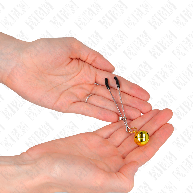 KINK – Pinces à tétons avec clochette dorée