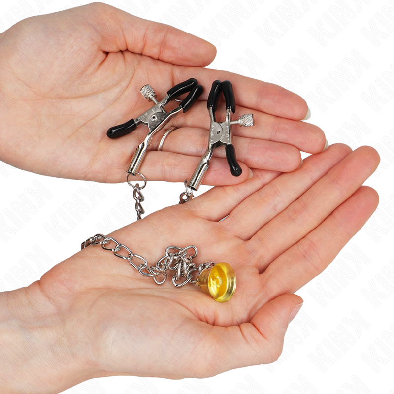 KINK - Pince à Tétons chaîne avec pendentif - 30 cm