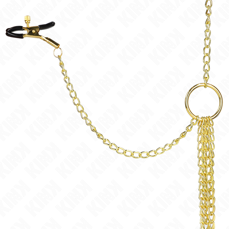 KINK – 4 pinces réglables pour tétons et clitoris finition dorée