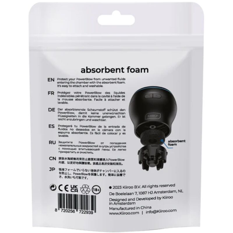 Kiiroo – Lot de 5 Mousses Absorbantes pour PowerBlow