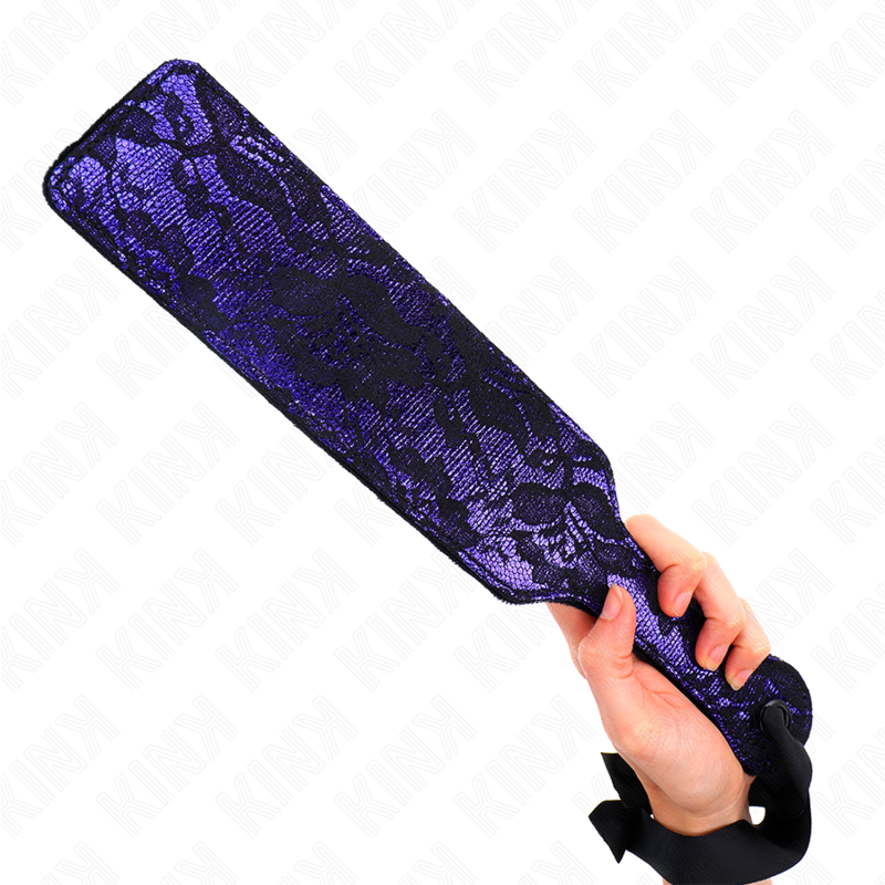 KINK - Paddle BDSM en Dentelle Violette - 37 cm