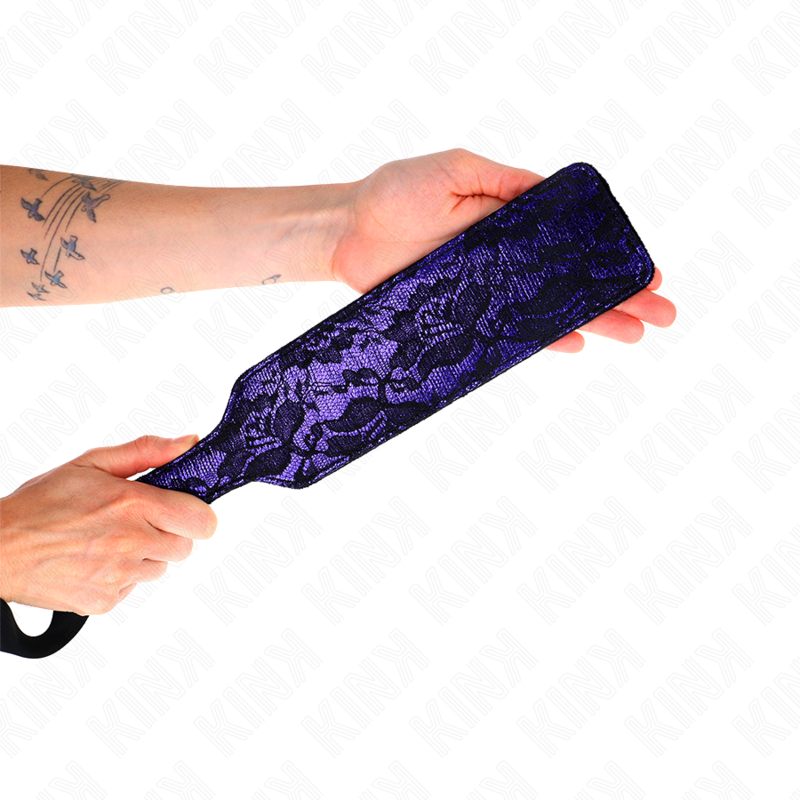 KINK - Paddle BDSM en Dentelle Violette - 37 cm
