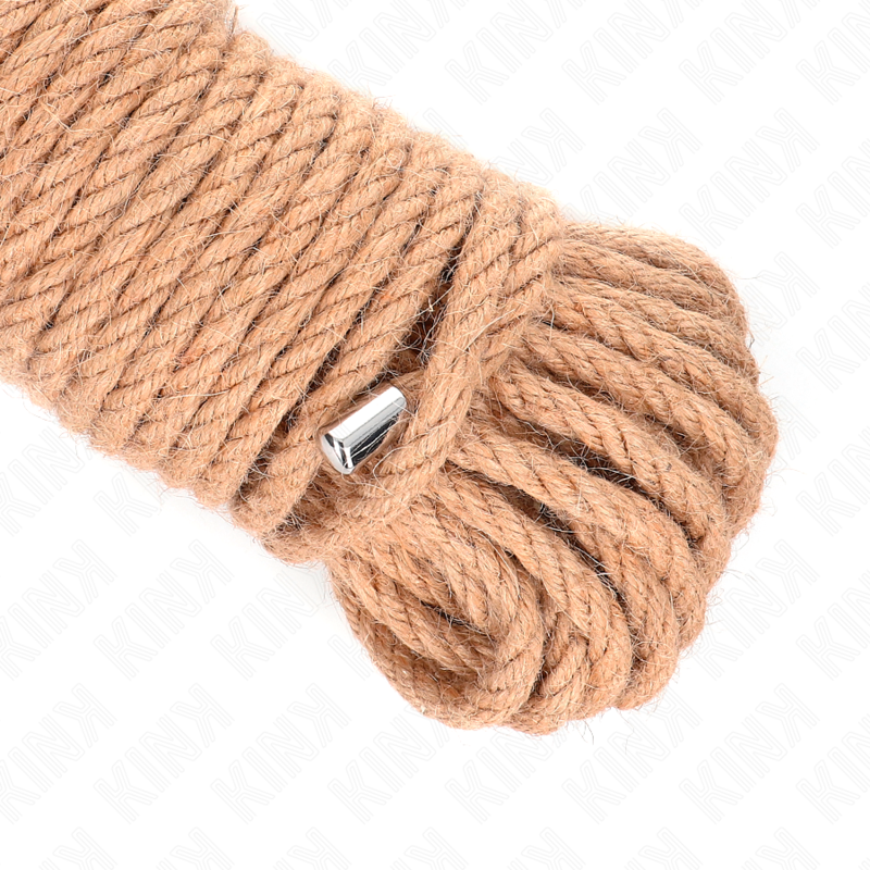 Kink - Corde Shibari en Chanvre 20m avec Embout Métallique