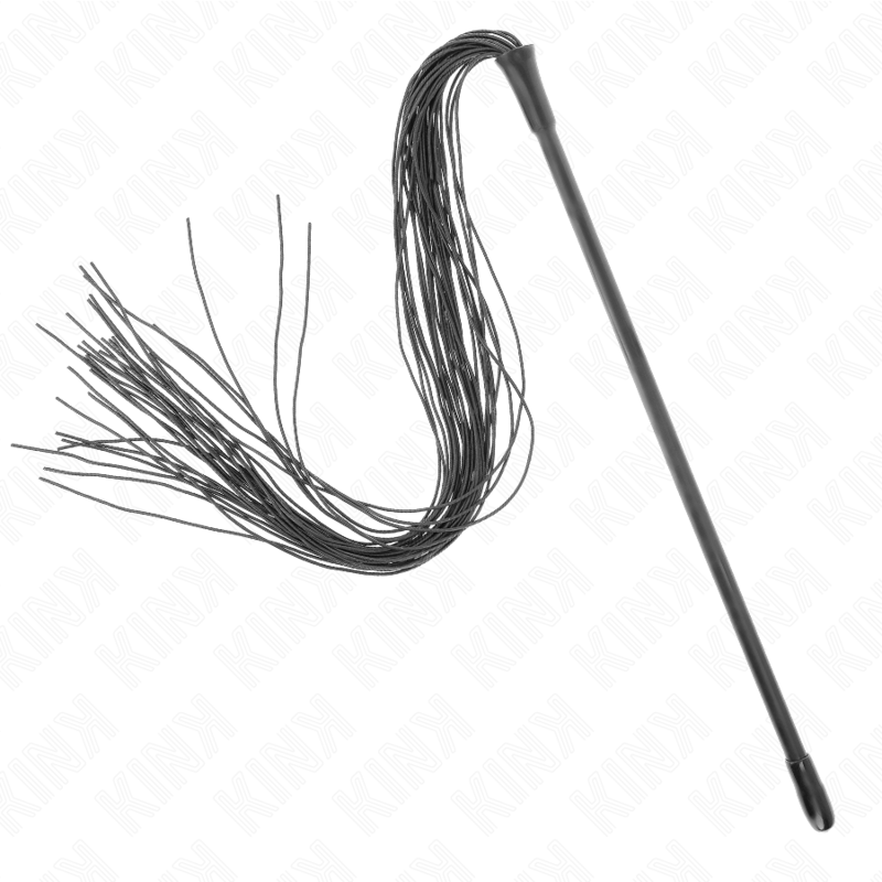 KINK - Fouet en Silicone Noir - 60 cm
