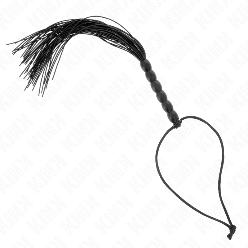 KINK - Mini Fouet BDSM de Poche avec Billes Noir - 26 cm