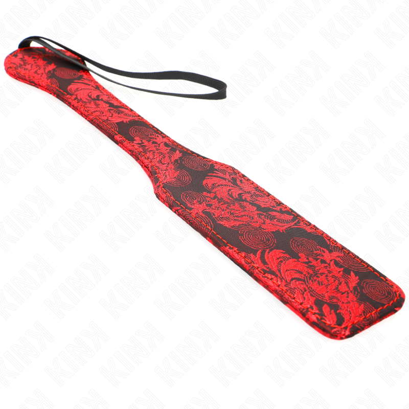 KINK - Paddle BDSM avec Motif Floral Rouge - 32 cm