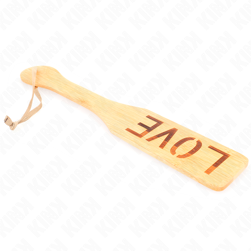 KINK - Paddle BDSM en Bambou avec Inscription ’Love’ - 32 cm