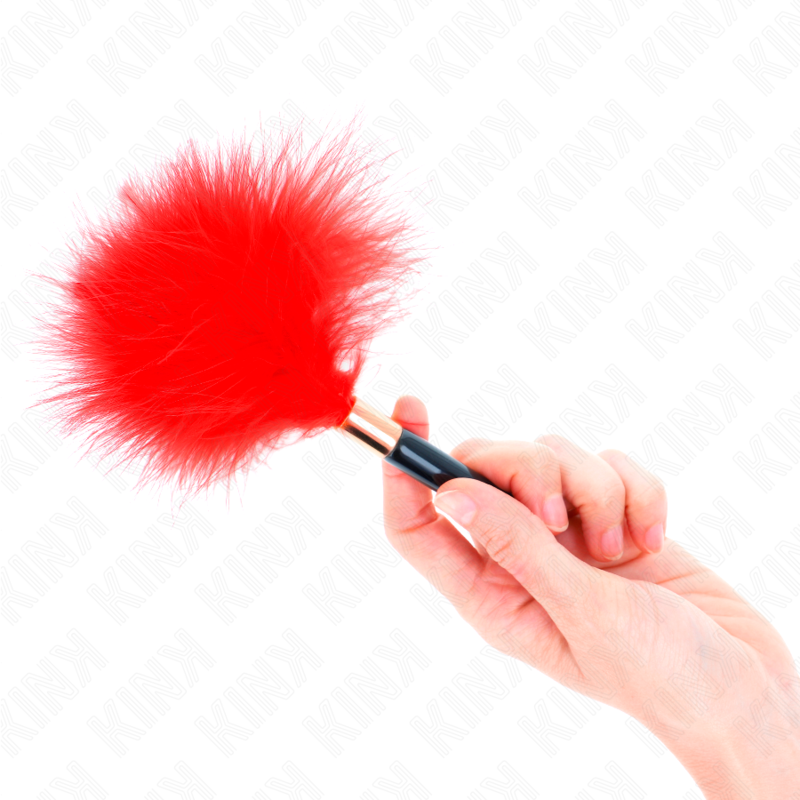 Kink - plumes chacoules en métal rouge or 18 cm