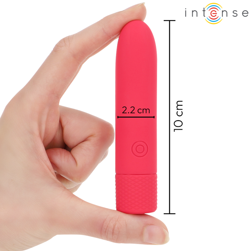 Intense - symone bullet vibrant rechargeable usb 8 vibrations rouge 10 x 2,2 cm
