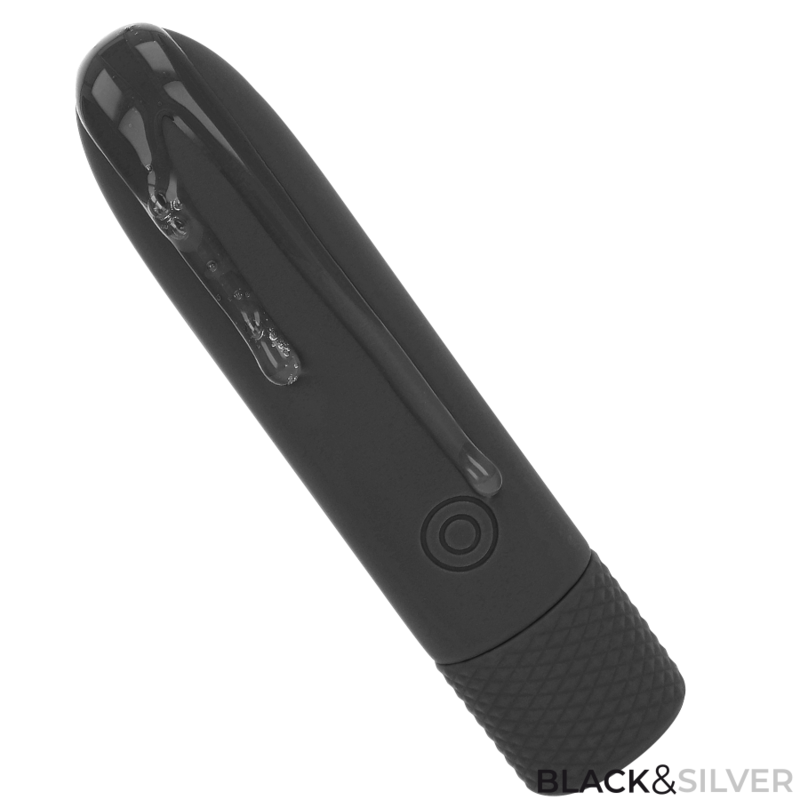 Bullet Vibrant Geri Rechargeable USB 8 Vibrations Noir - Black & Silver
