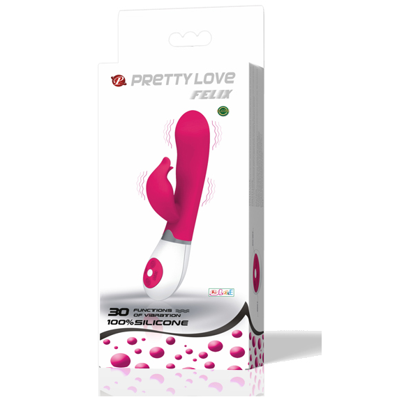 Pretty love - flirtation vibrateur avec stimulateur felix