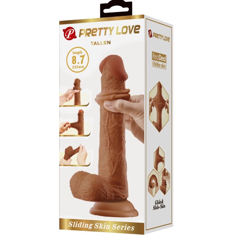 Gode Réaliste XL Tallen Marron 22 cm - Pretty Love