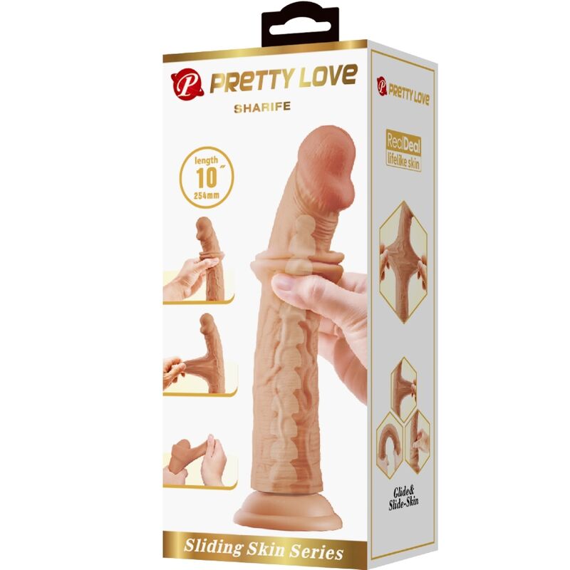 Dildo Ventouse Réaliste Sharife XXL Chair 25cm - Pretty Love