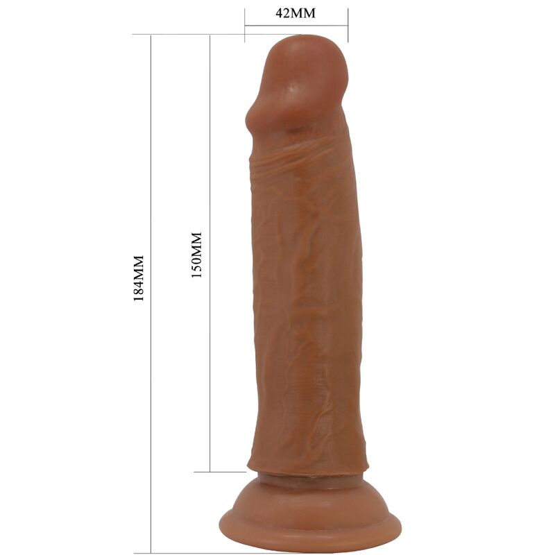 Pretty Love - Dildo Ventouse Réaliste Marron / 18 cm