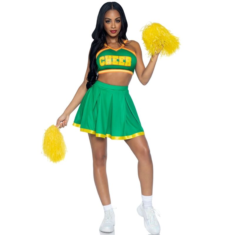 Leg Avenue - Déguisement Pom-pom girl Vert - Taille S/M