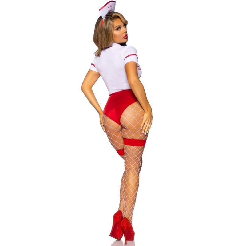 Leg Avenue - Déguisement infirmière Sexy Rouge / Blanc - Taille M