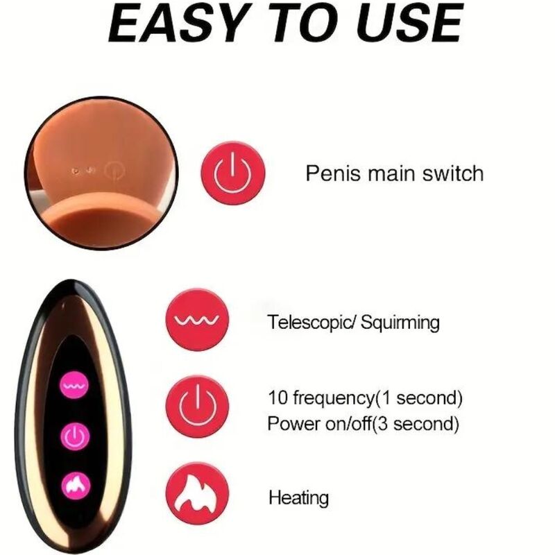 Armony - gode réaliste vibrant rechargeable