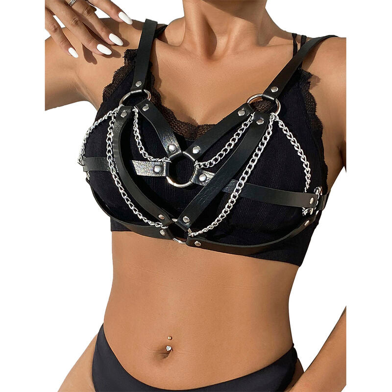 Subblime - 953713 ceinture punk bondage boucle métal noire taille unique