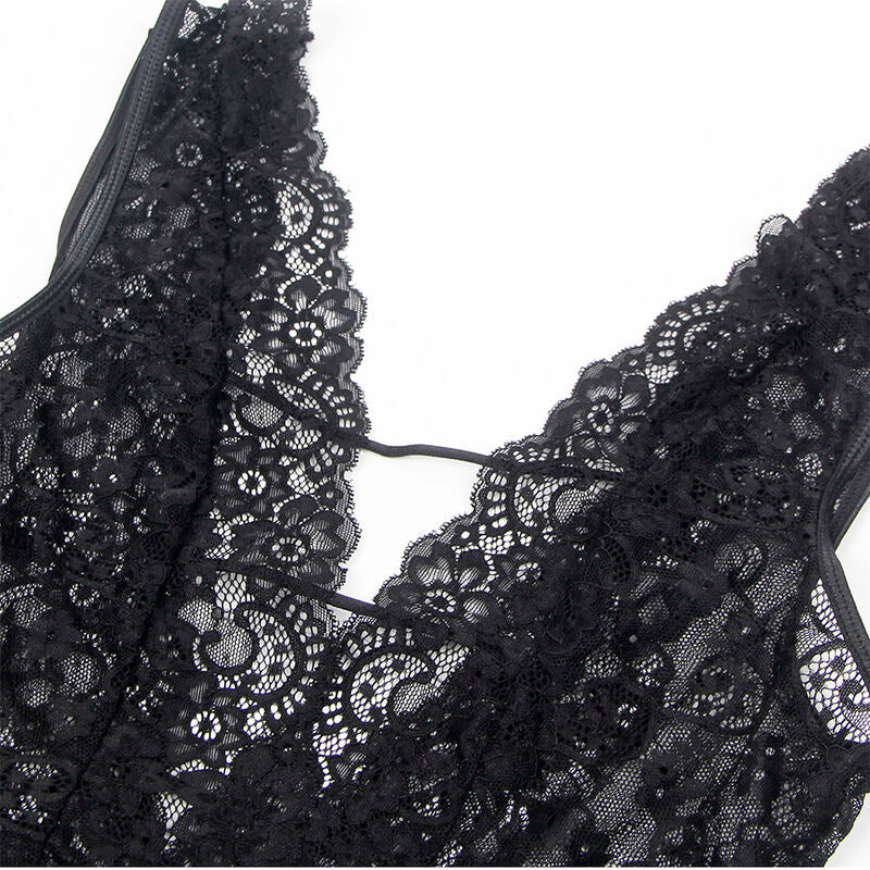 Subblime - 954383 body sexy avec porte-jarretelles noir s/m