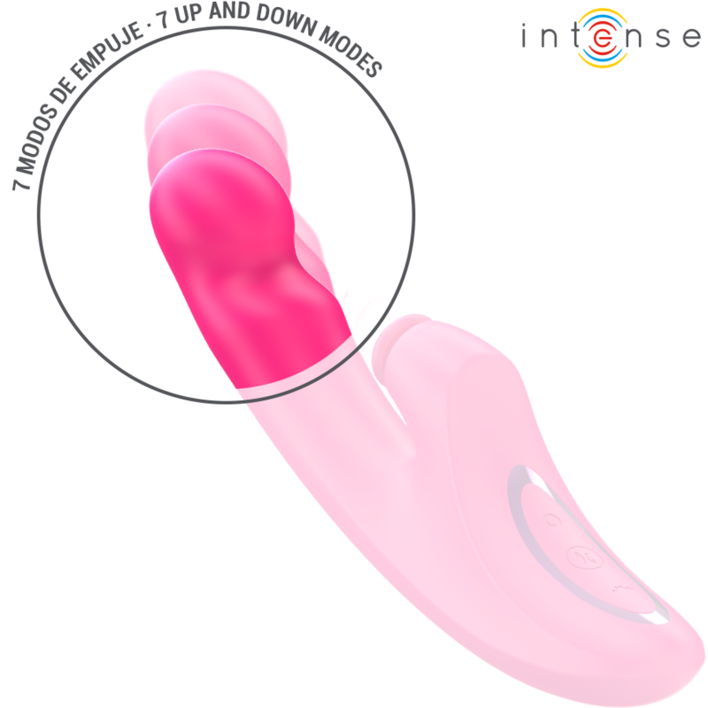 Intense - emi vibrateur 13,5 cm multifonction 3 en 1 10 vibrations rose